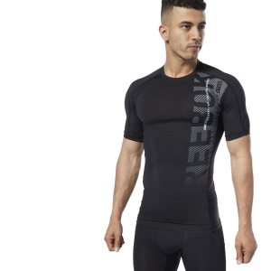 Koszulki Męskie Reebok One Series Training Compression Czarne PL 70LEIWV